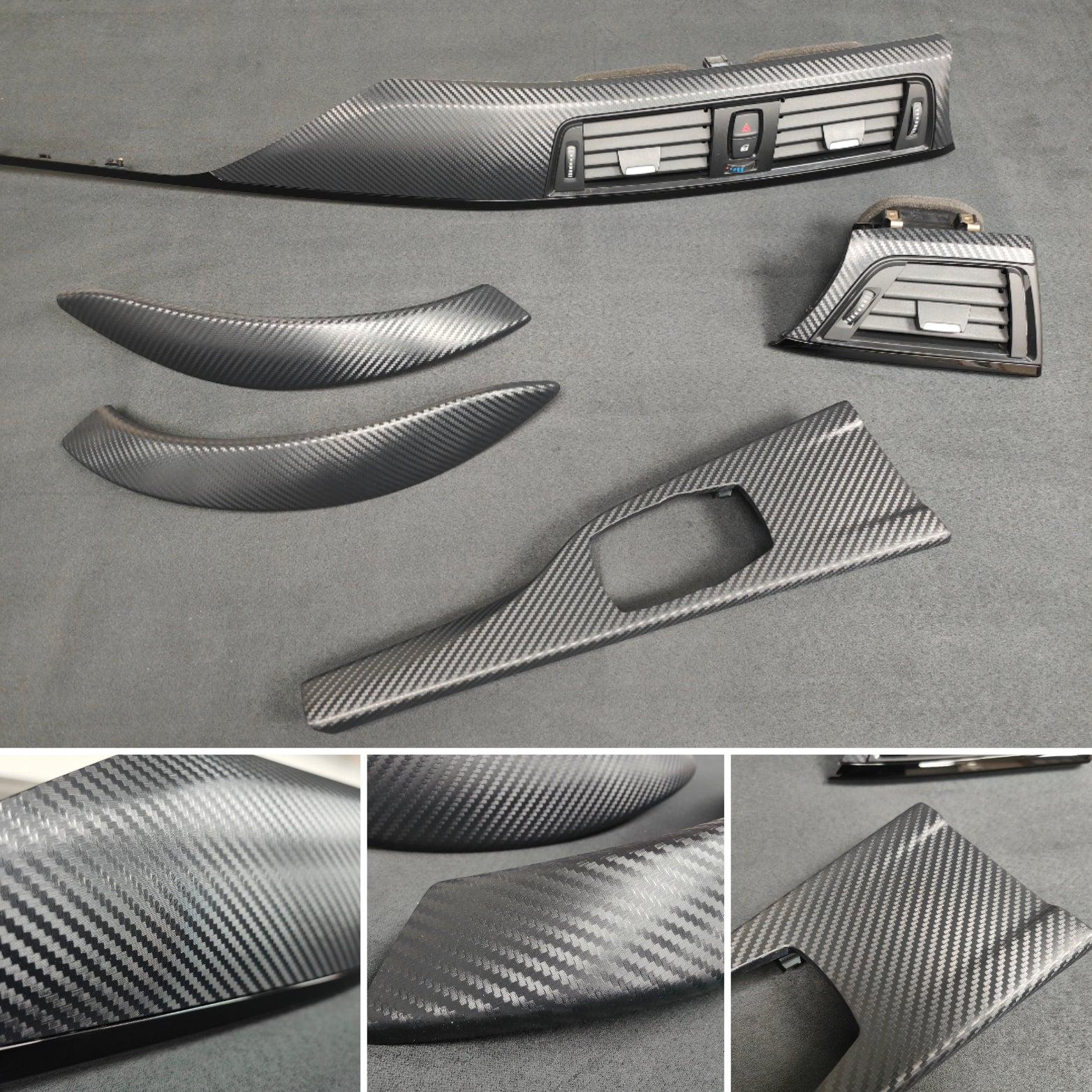 BMW F32 COUPE INTERIOR TRIM SET - 3D CARBON / BLACK ACCENT